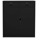 vidaXL fekete acél irodai szekrény 90 x 40 x 102 cm