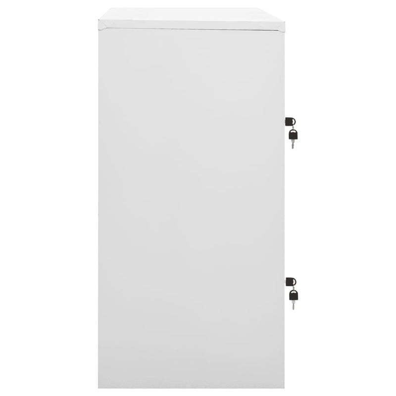 vidaXL világosszürke acél zárható szekrény 90 x 45 x 92,5 cm