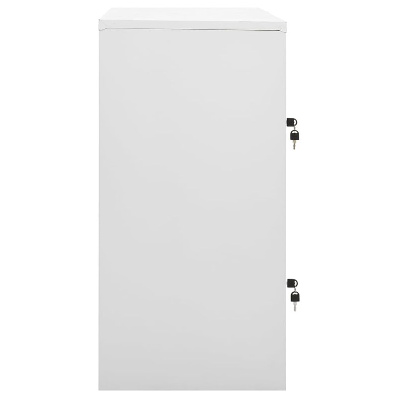 vidaXL világosszürke-zöld acél zárható szekrény 90 x 45 x 92,5 cm