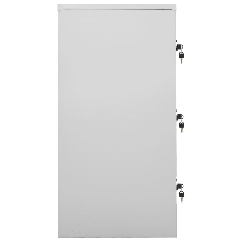 vidaXL világosszürke acél zárható szekrény 90 x 45 x 92,5 cm