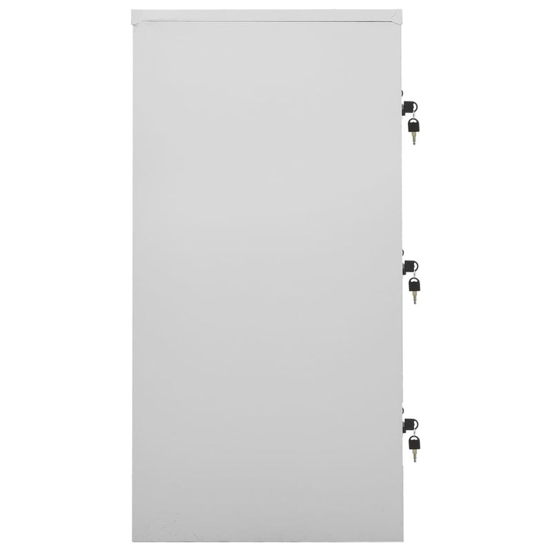 vidaXL világosszürke és zöld acél zárható szekrény 90 x 45 x 92,5 cm