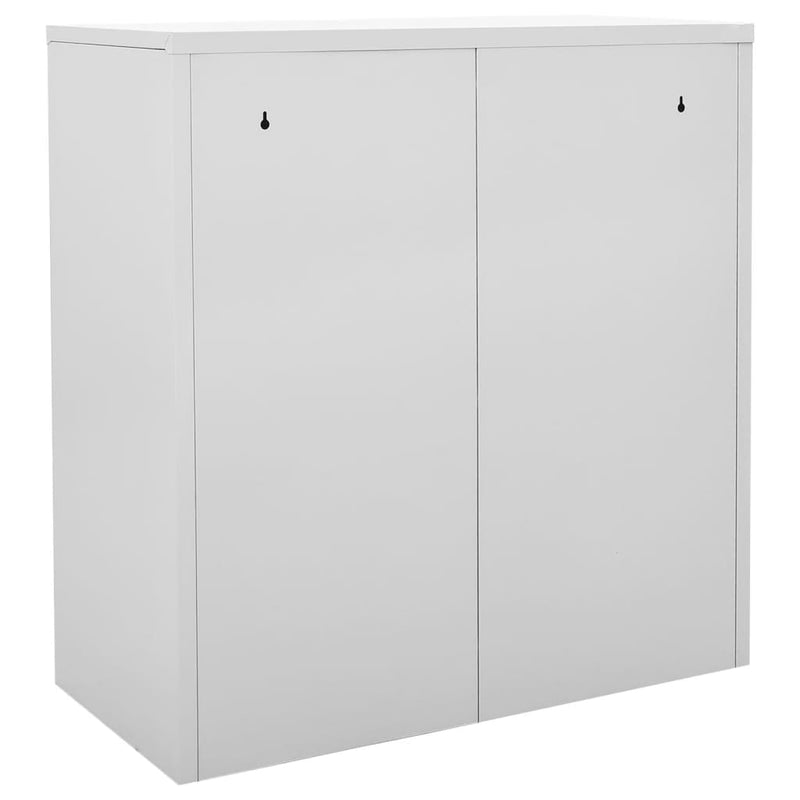 vidaXL világosszürke és zöld acél zárható szekrény 90 x 45 x 92,5 cm