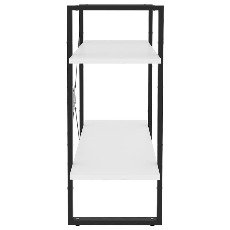 vidaXL 2-szintes fehér szerelt fa könyvszekrény 80 x 30 x 70 cm
