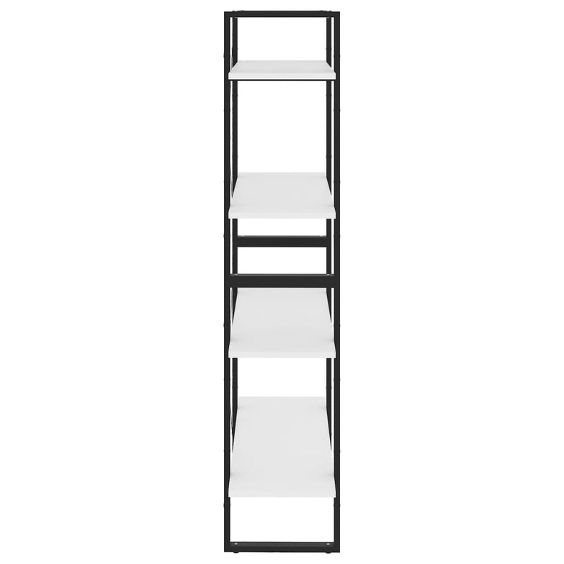 vidaXL négyszintes fehér szerelt fa könyvszekrény 80 x 30 x 140 cm