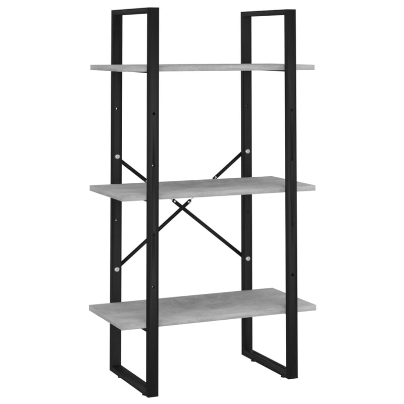 vidaXL szürke forgácslap tárolópolc 60 x 30 x 105 cm