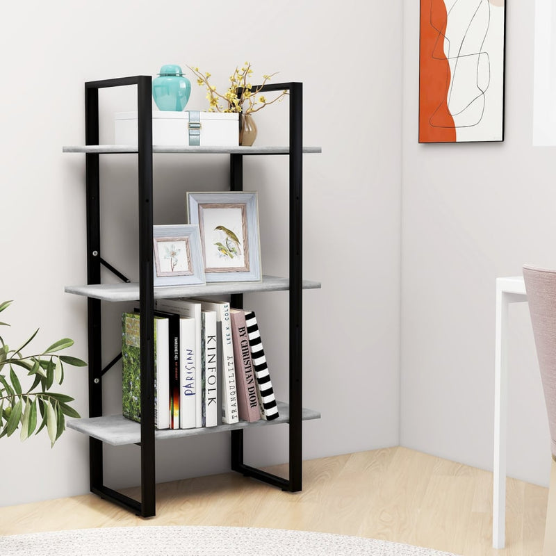 vidaXL szürke forgácslap tárolópolc 60 x 30 x 105 cm