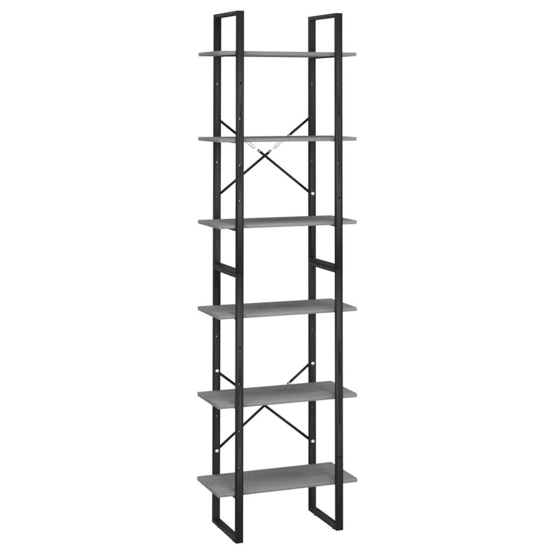 vidaXL szürke tömör fenyőfa tárolópolc 60 x 30 x 210 cm