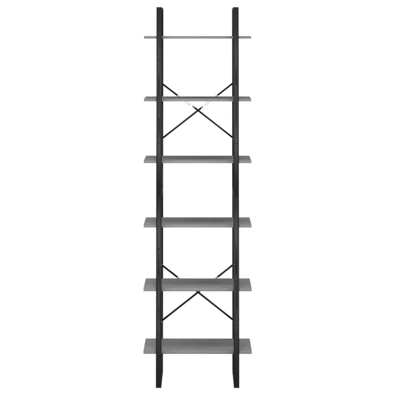 vidaXL szürke tömör fenyőfa tárolópolc 60 x 30 x 210 cm