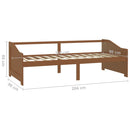 vidaXL mézbarna 3 személyes tömör fenyőfa kanapéágy 90 x 200 cm