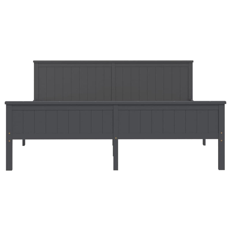 vidaXL szürke tömör fenyőfa ágykeret 200 x 200 cm