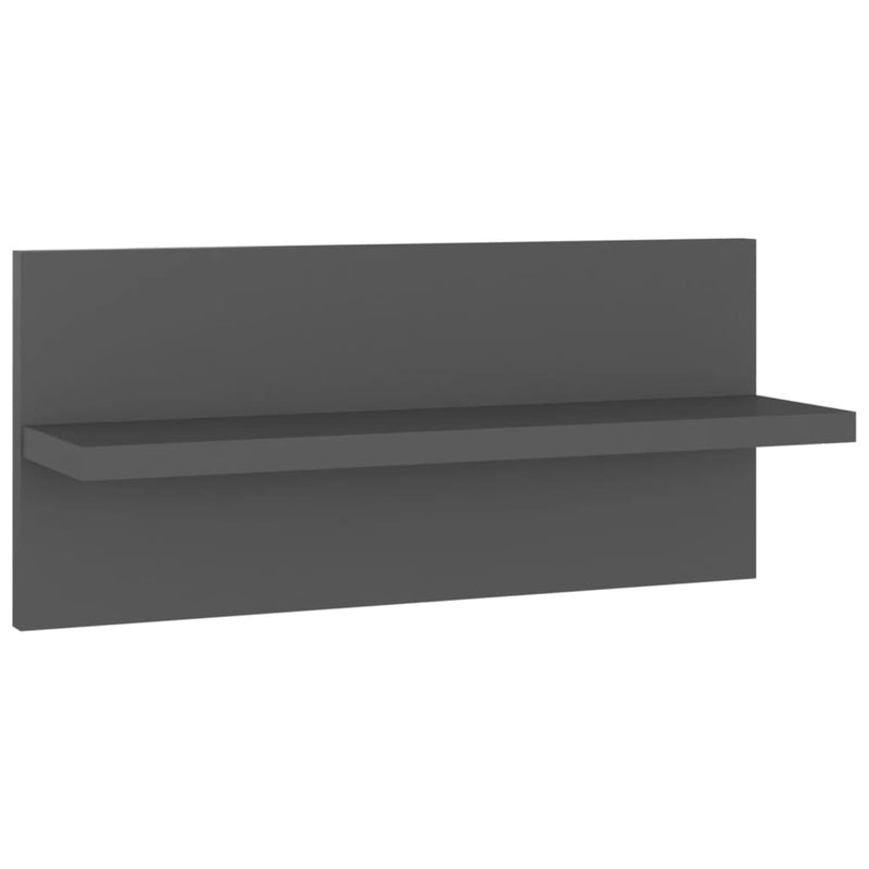 vidaXL 4 db szürke szerelt fa fali polc 40 x 11,5 x 18 cm