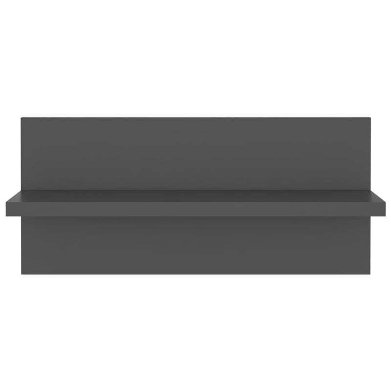 vidaXL 4 db szürke szerelt fa fali polc 40 x 11,5 x 18 cm