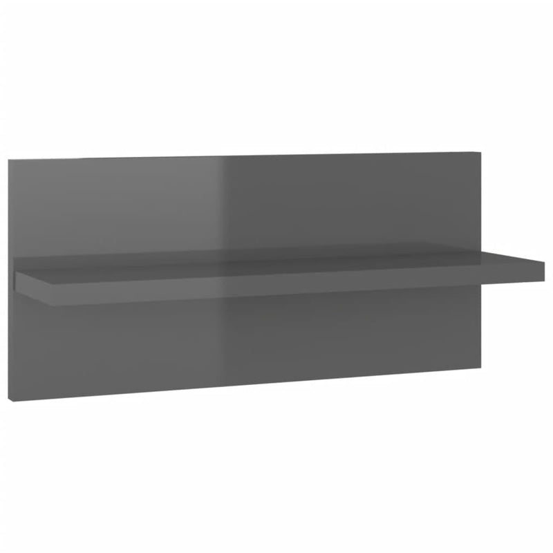 vidaXL 4 db magasfényű szürke fali polc 40 x 11,5 x 18 cm