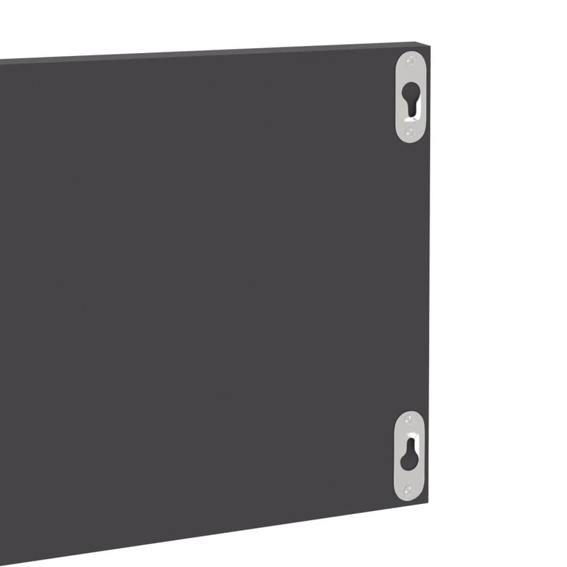 vidaXL 2 db magasfényű szürke szerelt fa fali polc 80 x 11,5 x 18 cm