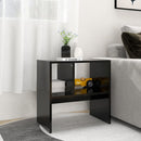 vidaXL fekete szerelt fa kisasztal 50 x 30 x 50 cm