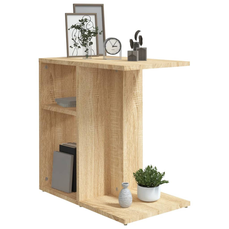 vidaXL sonoma tölgy színű szerelt fa kisasztal 50 x 30 x 50 cm