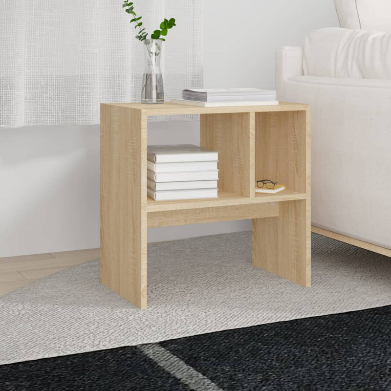 vidaXL sonoma tölgy színű szerelt fa kisasztal 50 x 30 x 50 cm