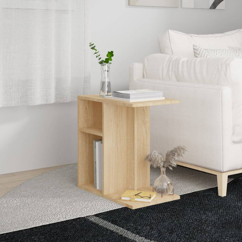 vidaXL sonoma tölgy színű szerelt fa kisasztal 50 x 30 x 50 cm