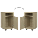 vidaXL sonoma-tölgy színű forgácslap kerekes kisszekrény 33x38x60 cm