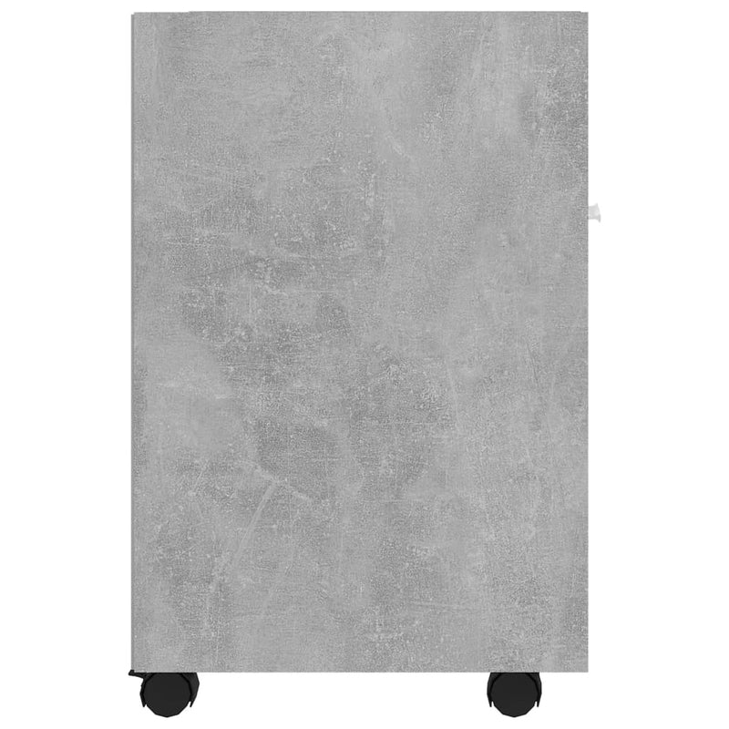 vidaXL betonszürke forgácslap kerekes kisszekrény 33 x 38 x 60 cm
