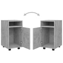 vidaXL betonszürke forgácslap kerekes kisszekrény 33 x 38 x 60 cm