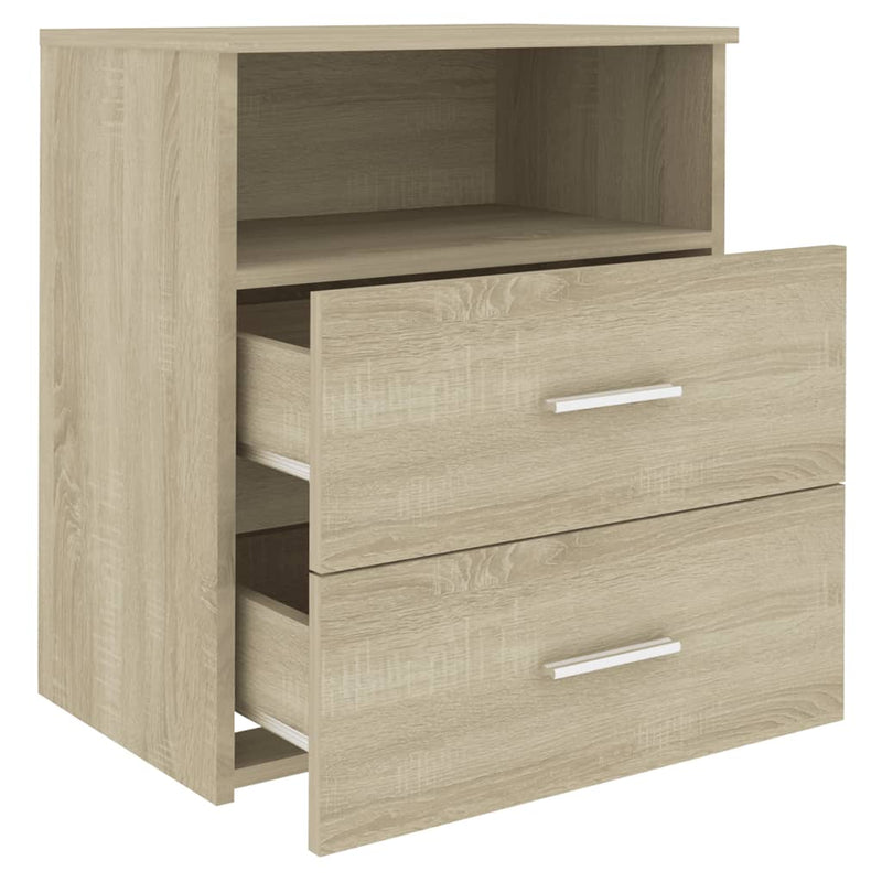 vidaXL 2 db sonoma tölgy színű éjjeliszekrény 50 x 32 x 60 cm