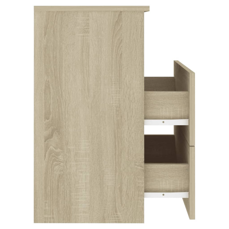 vidaXL 2 db sonoma tölgy színű éjjeliszekrény 50 x 32 x 60 cm