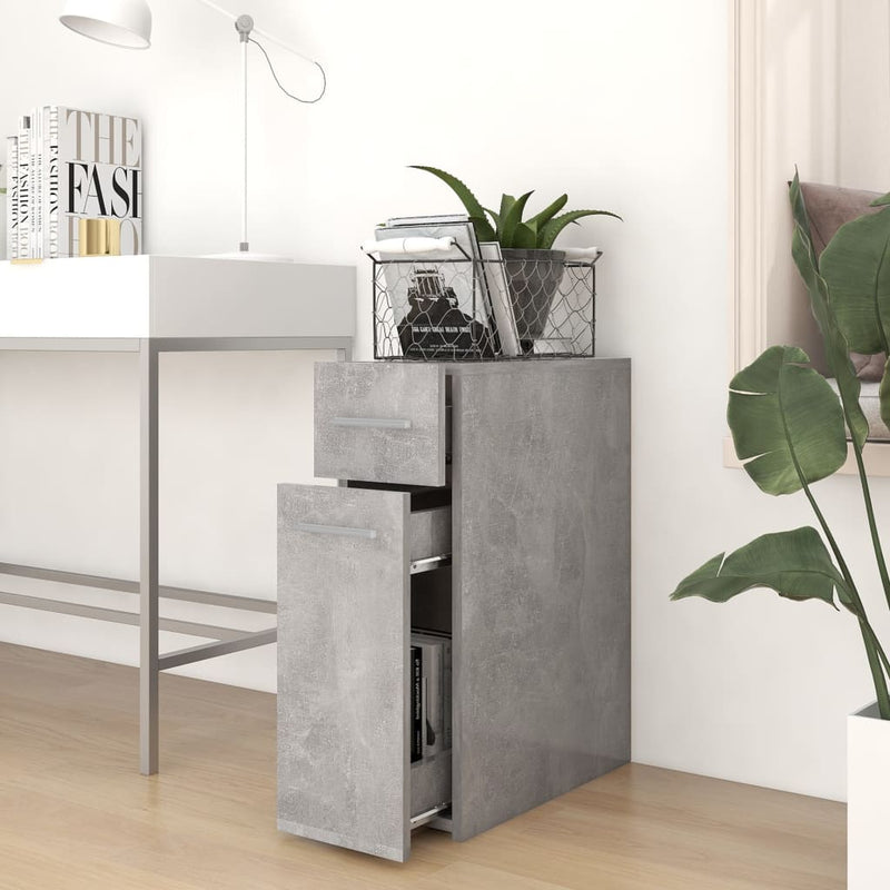 vidaXL betonszürke szerelt fa patikaszekrény 20 x 45,5 x 60 cm