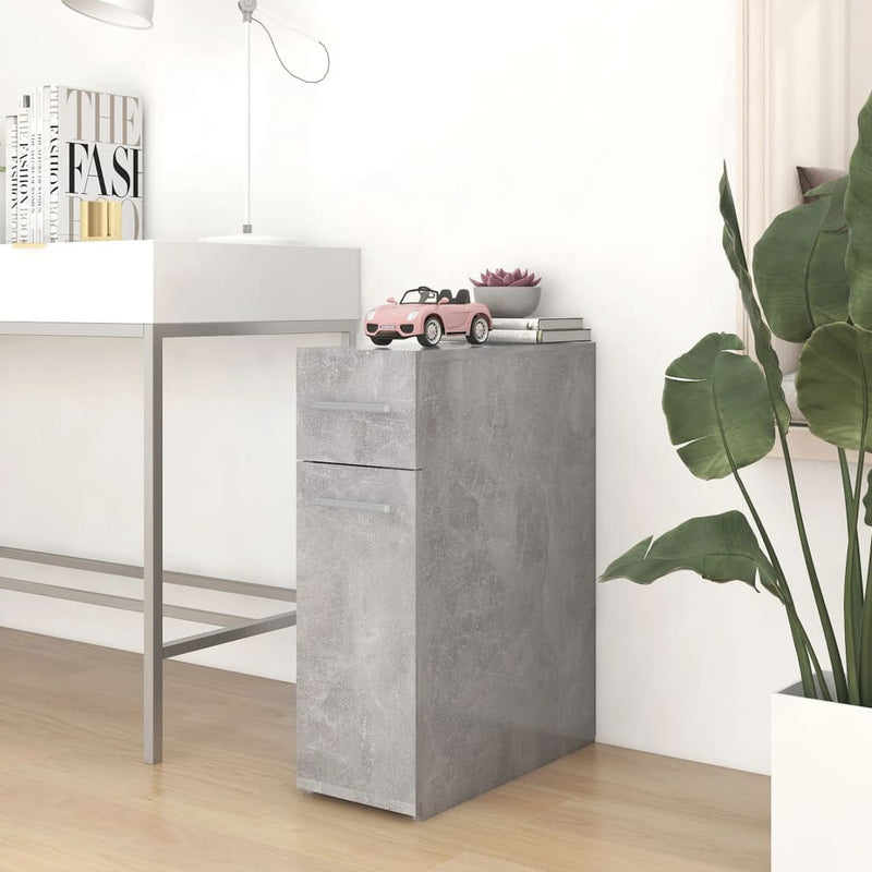 vidaXL betonszürke szerelt fa patikaszekrény 20 x 45,5 x 60 cm