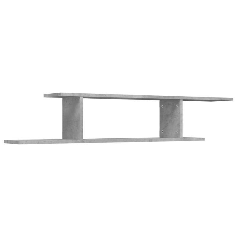 vidaXL betonszürke szerelt fa falra szerelhető TV-polc 125x18x23 cm