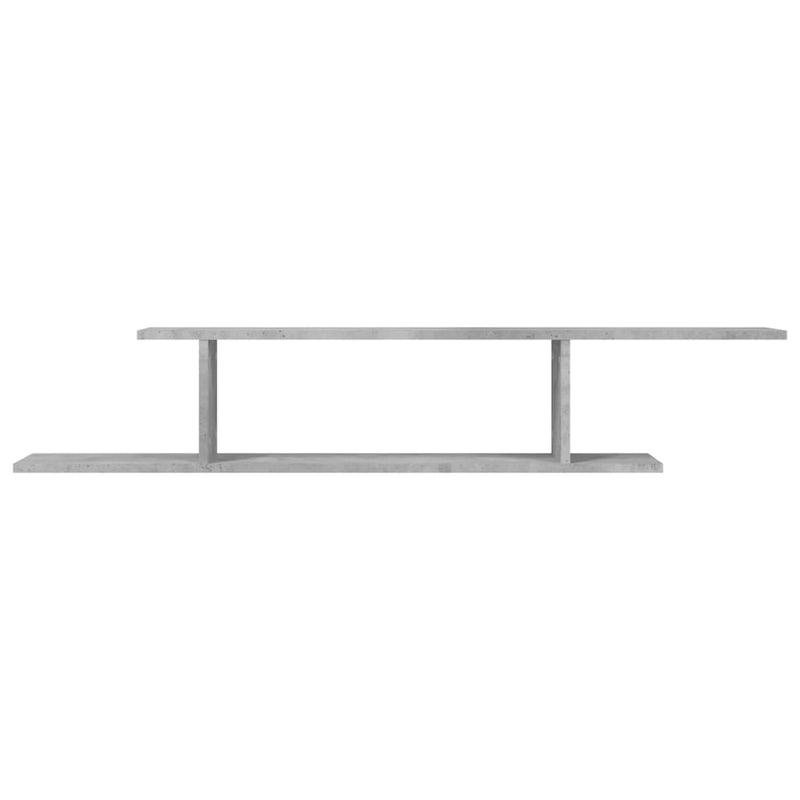 vidaXL betonszürke szerelt fa falra szerelhető TV-polc 125x18x23 cm