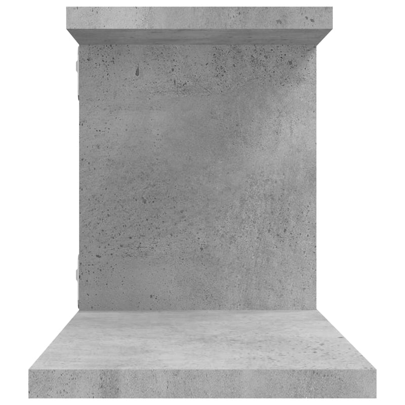 vidaXL betonszürke szerelt fa falra szerelhető TV-polc 125x18x23 cm