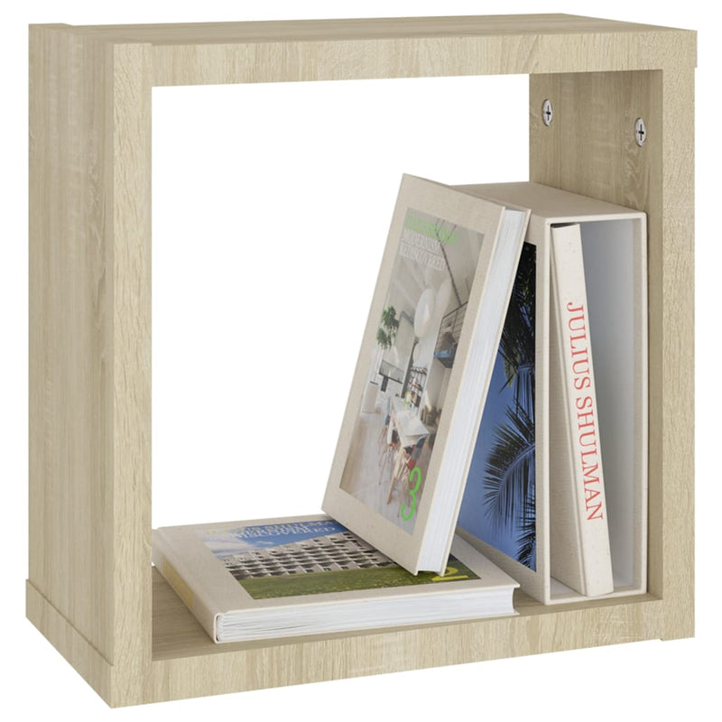 vidaXL 2 db sonoma tölgy színű fali kockapolc 30 x 15 x 30 cm