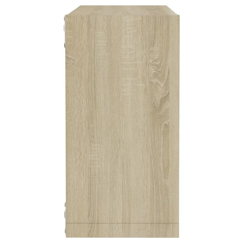 vidaXL 2 db sonoma tölgy színű fali kockapolc 30 x 15 x 30 cm