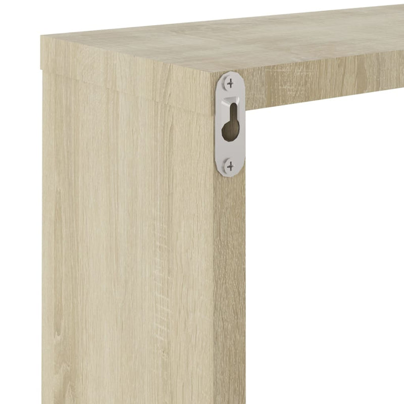 vidaXL 2 db sonoma tölgy színű fali kockapolc 30 x 15 x 30 cm