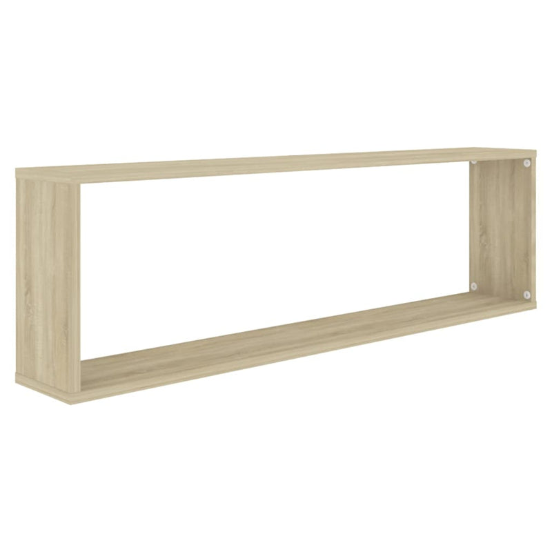 vidaXL 4 db sonoma tölgy színű szerelt fa fali polc 100x15x30 cm