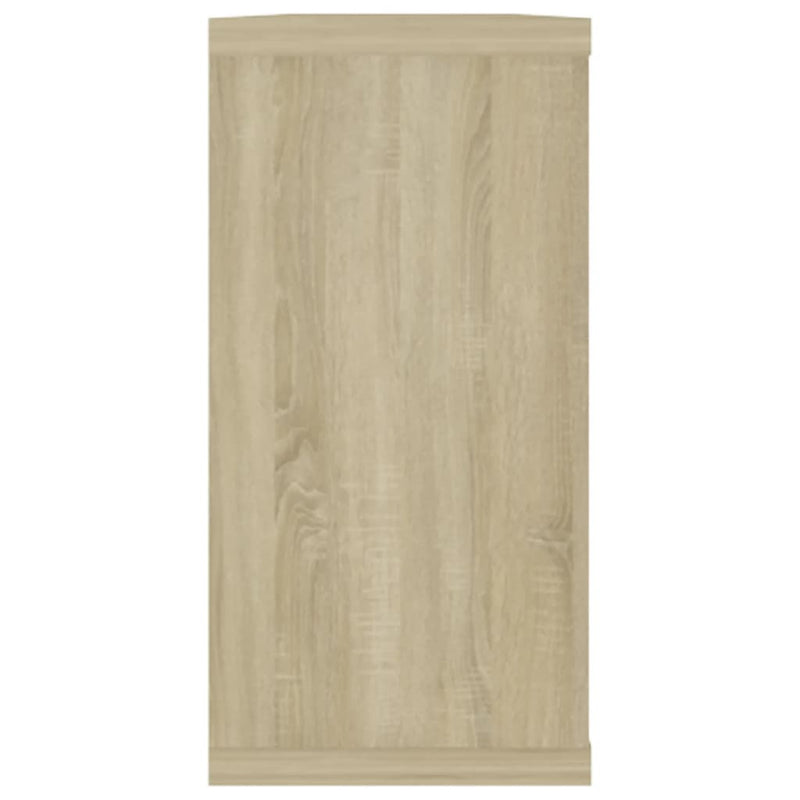 vidaXL 4 db sonoma tölgy színű szerelt fa fali polc 100x15x30 cm