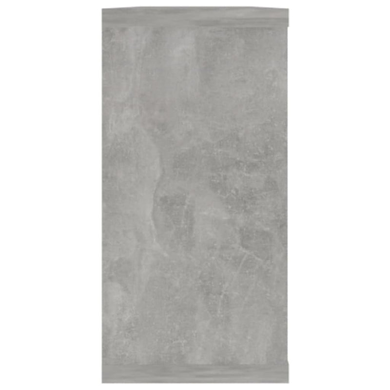vidaXL 2 db betonszürke szerelt fa fali polc 100 x 15 x 30 cm