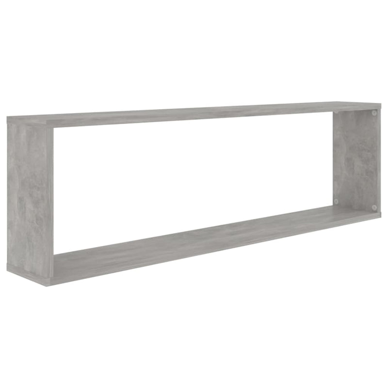 vidaXL 4 db betonszürke szerelt fa fali polc 100 x 15 x 30 cm