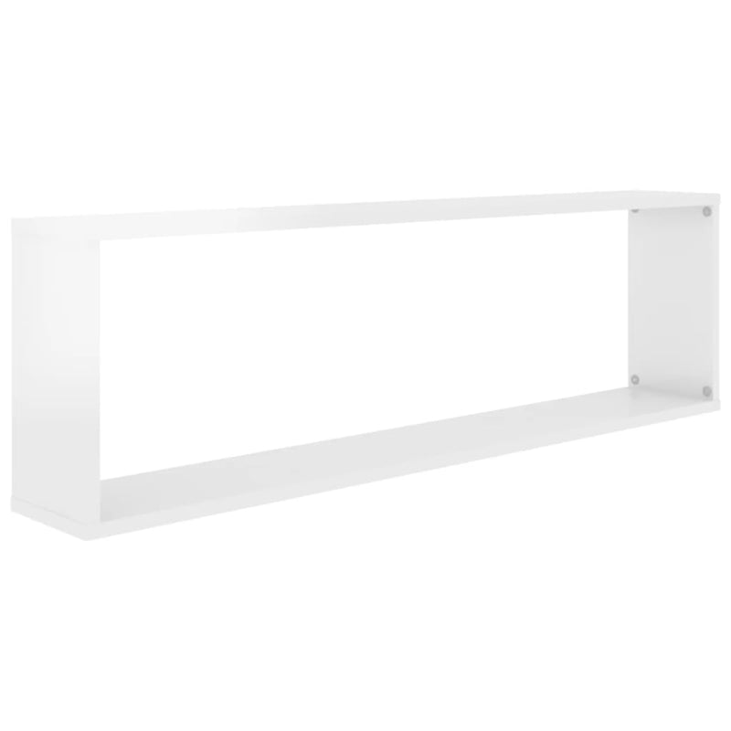 vidaXL 4 db magasfényű fehér szerelt fa fali polc 100 x 15 x 30 cm