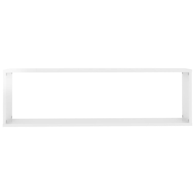 vidaXL 4 db magasfényű fehér szerelt fa fali polc 100 x 15 x 30 cm