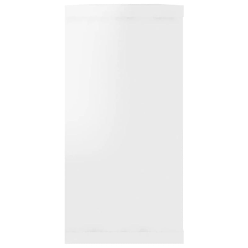 vidaXL 4 db magasfényű fehér szerelt fa fali polc 100 x 15 x 30 cm