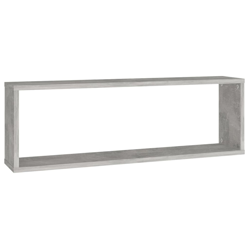 vidaXL 2 db betonszürke szerelt fa fali kockapolc 80 x 15 x 26,5 cm