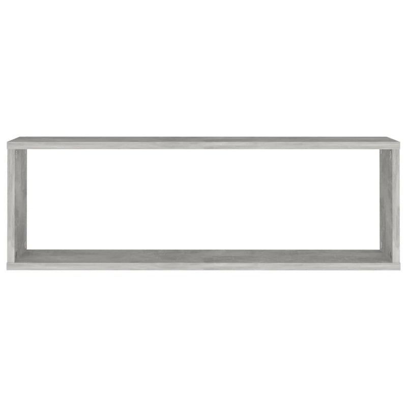 vidaXL 2 db betonszürke szerelt fa fali kockapolc 80 x 15 x 26,5 cm