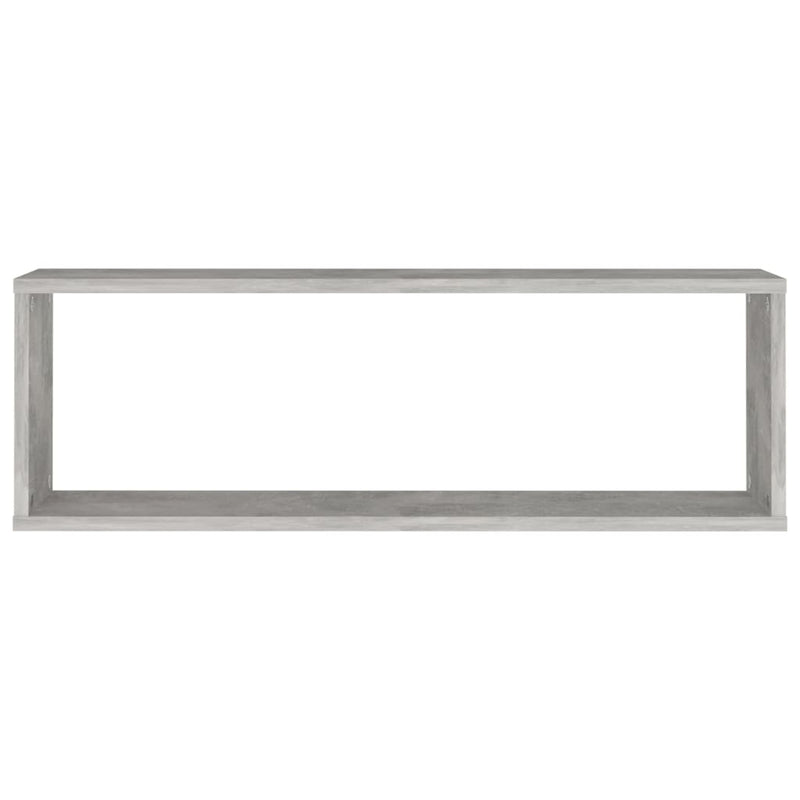 vidaXL 4 db betonszürke szerelt fa fali kockapolc 80 x 15 x 26,5 cm