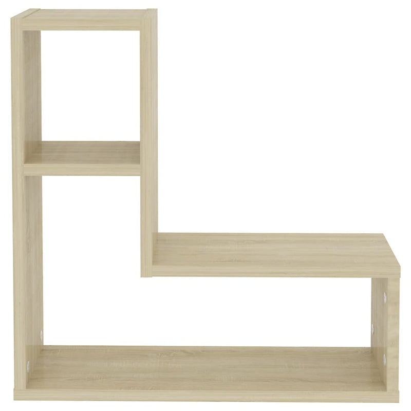 vidaXL 2 db sonoma tölgy színű szerelt fa fali polc 50 x 15 x 50 cm