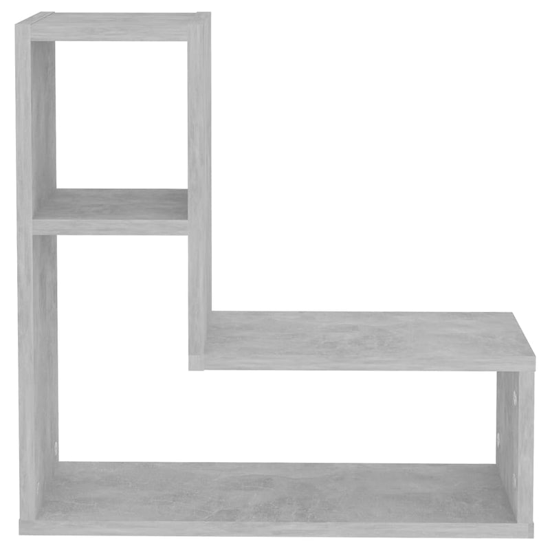 vidaXL 2 db betonszürke szerelt fa fali polc 50 x 15 x 50 cm