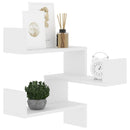vidaXL fehér szerelt fa fali sarokpolc 40 x 40 x 50 cm