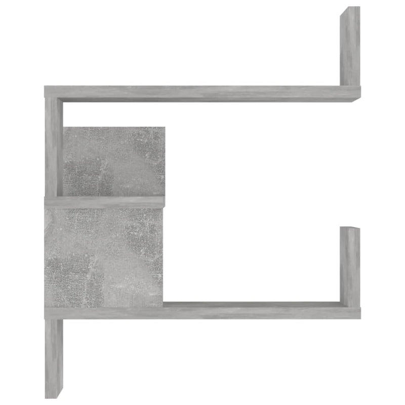 vidaXL betonszürke szerelt fa fali sarokpolc 40 x 40 x 50 cm