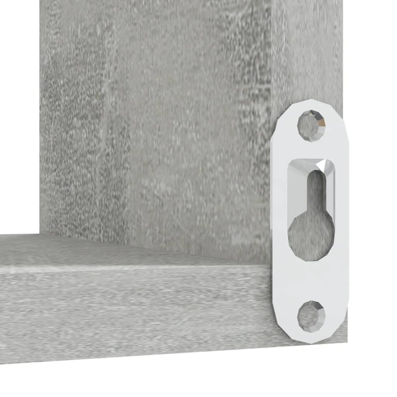 vidaXL 2 db betonszürke szerelt fa fali sarokpolc 40 x 40 x 50 cm